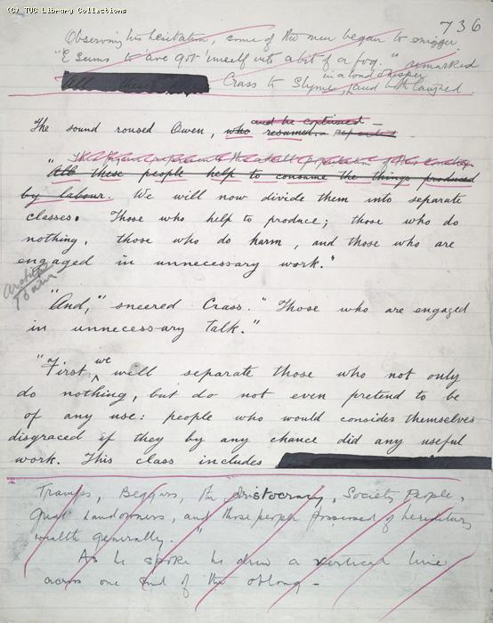 The Ragged Trousered Philanthropists - Manuscript, Page 736