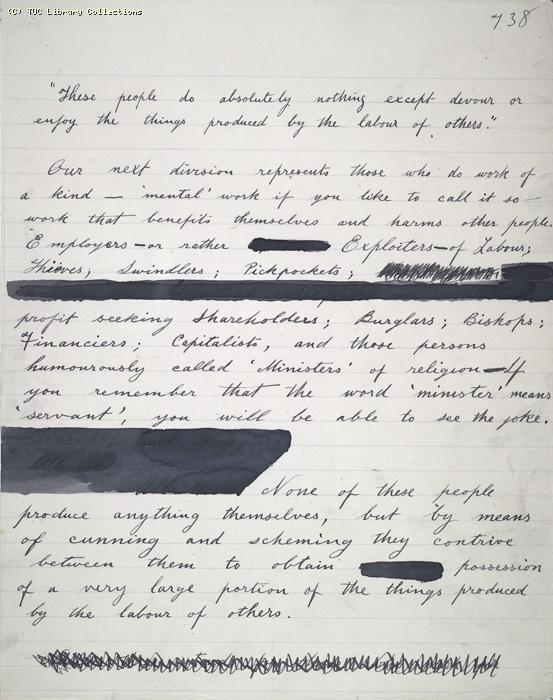 The Ragged Trousered Philanthropists - Manuscript, Page 738