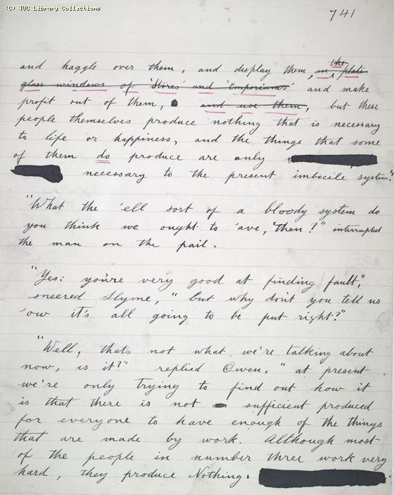 The Ragged Trousered Philanthropists - Manuscript, Page 741