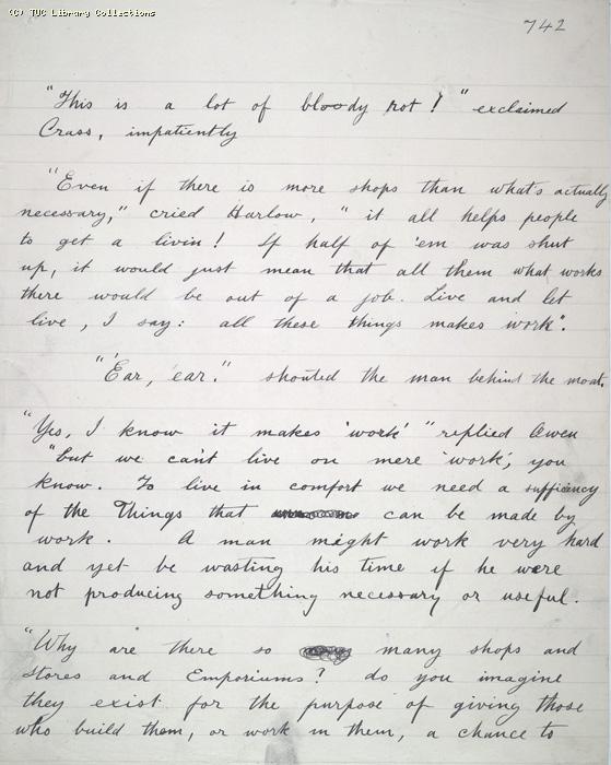 The Ragged Trousered Philanthropists - Manuscript, Page 742