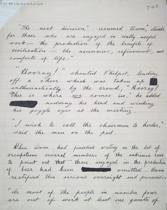 The Ragged Trousered Philanthropists - Manuscript, Page 745