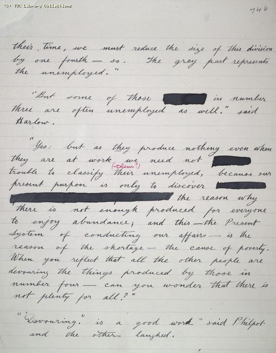 The Ragged Trousered Philanthropists - Manuscript, Page 746