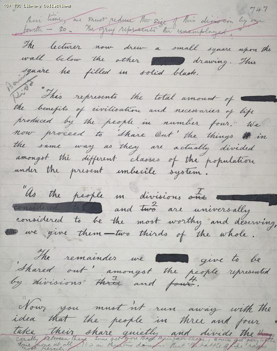 The Ragged Trousered Philanthropists - Manuscript, Page 747