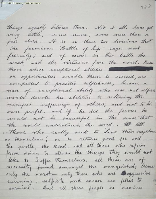 The Ragged Trousered Philanthropists - Manuscript, Page 748