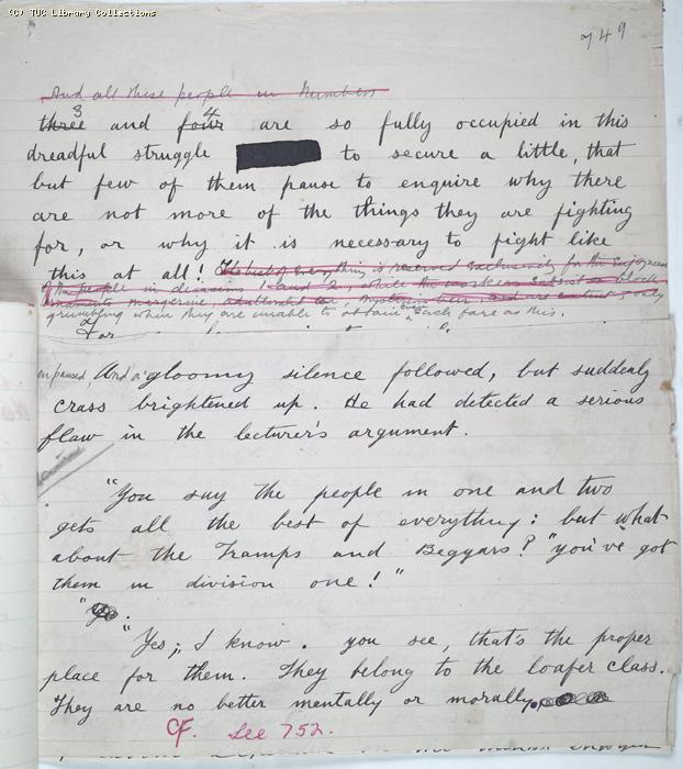 The Ragged Trousered Philanthropists - Manuscript, Page 749b
