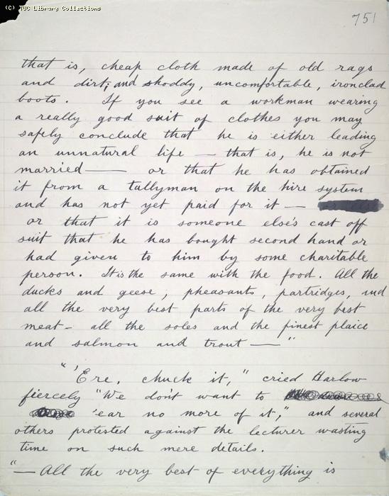 The Ragged Trousered Philanthropists - Manuscript, Page 751