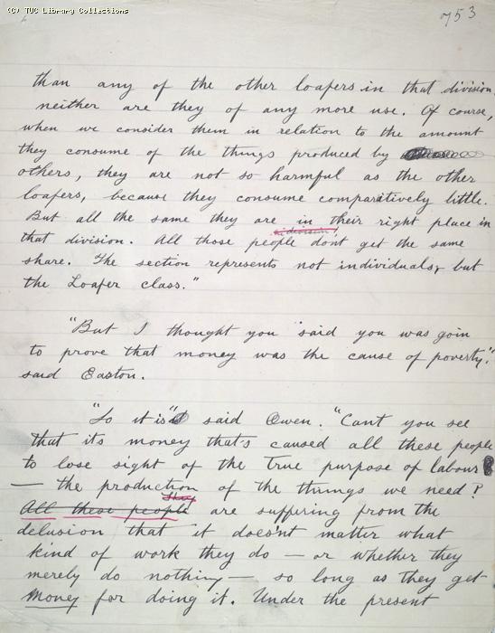 The Ragged Trousered Philanthropists - Manuscript, Page 753