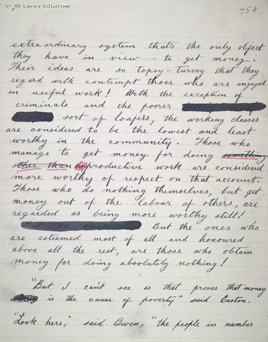 The Ragged Trousered Philanthropists - Manuscript, Page 754