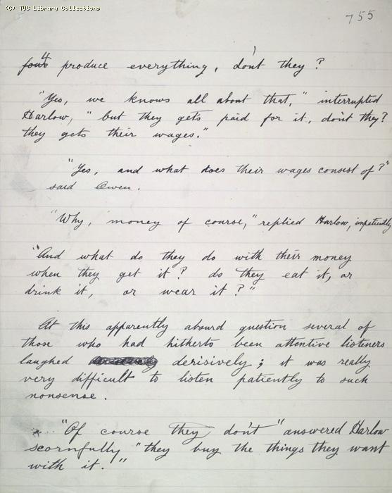The Ragged Trousered Philanthropists - Manuscript, Page 755