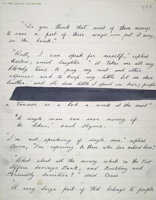 The Ragged Trousered Philanthropists - Manuscript, Page 756