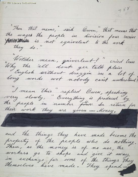 The Ragged Trousered Philanthropists - Manuscript, Page 758