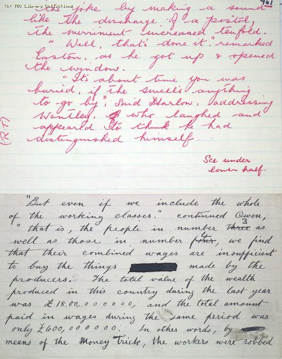 The Ragged Trousered Philanthropists - Manuscript, Page 761