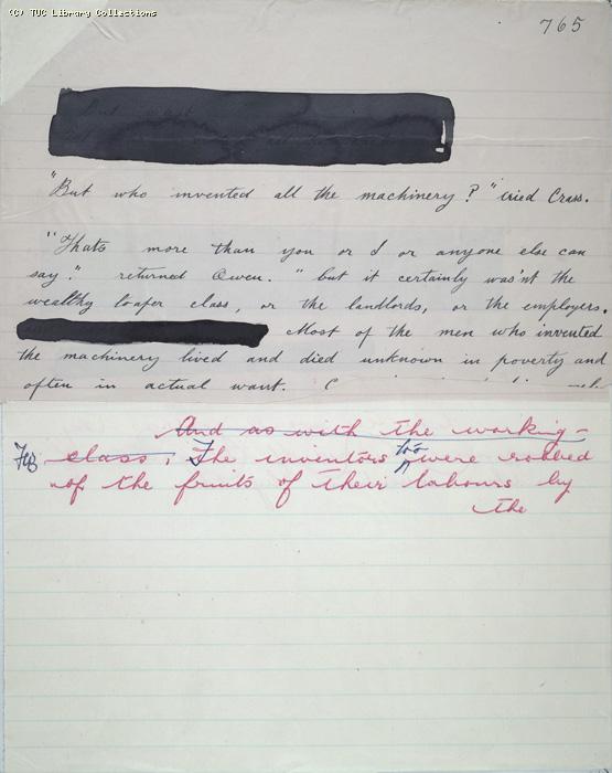 The Ragged Trousered Philanthropists - Manuscript, Page 765