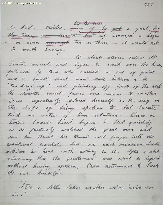 The Ragged Trousered Philanthropists - Manuscript, Page 787