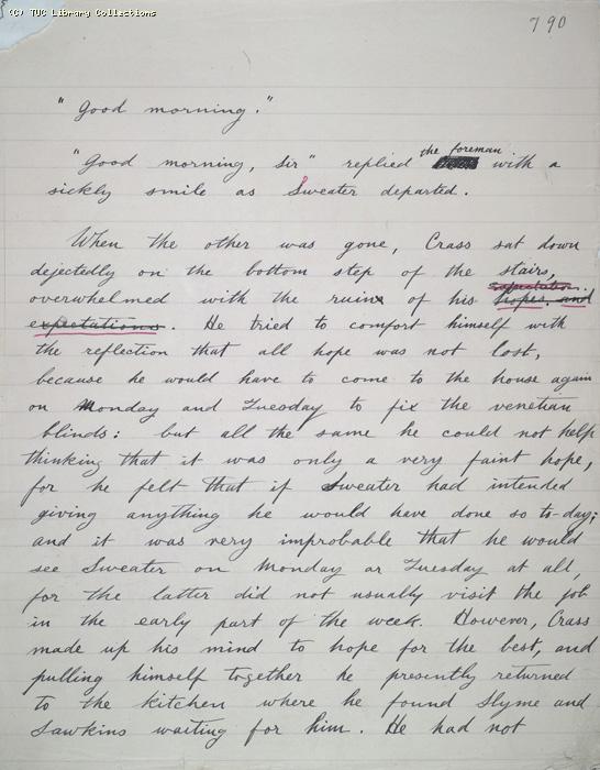 The Ragged Trousered Philanthropists - Manuscript, Page 790