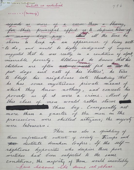 The Ragged Trousered Philanthropists - Manuscript, Page 796