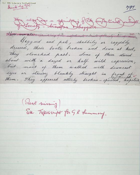 The Ragged Trousered Philanthropists - Manuscript, Page 797