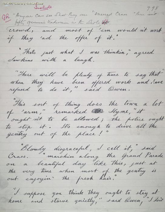 The Ragged Trousered Philanthropists - Manuscript, Page 798