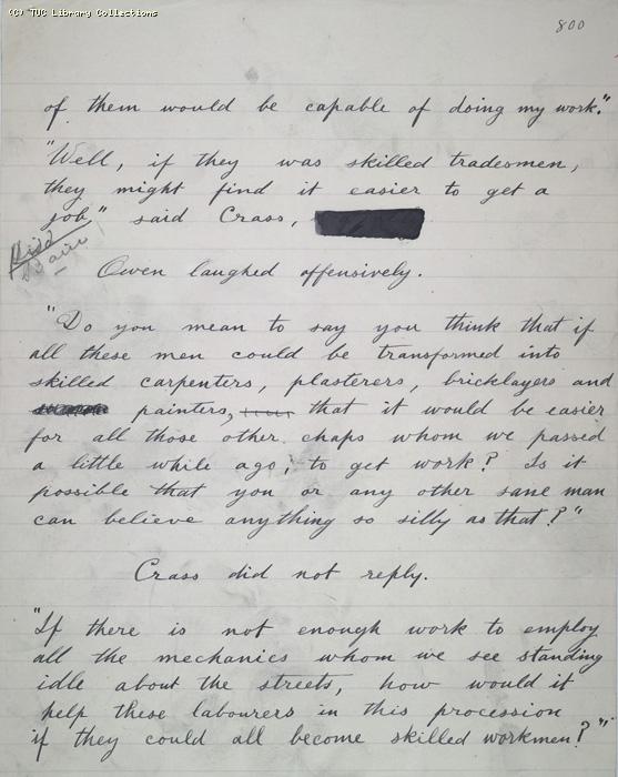 The Ragged Trousered Philanthropists - Manuscript, Page 800