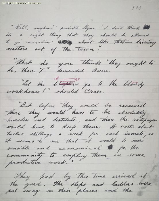 The Ragged Trousered Philanthropists - Manuscript, Page 803