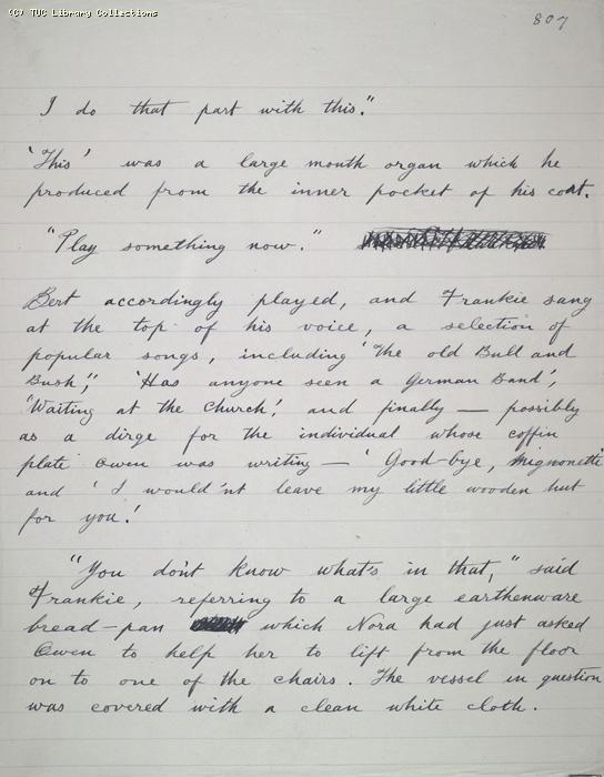 The Ragged Trousered Philanthropists - Manuscript, Page 807
