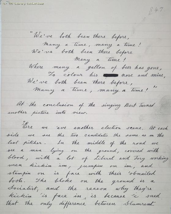 The Ragged Trousered Philanthropists - Manuscript, Page 847