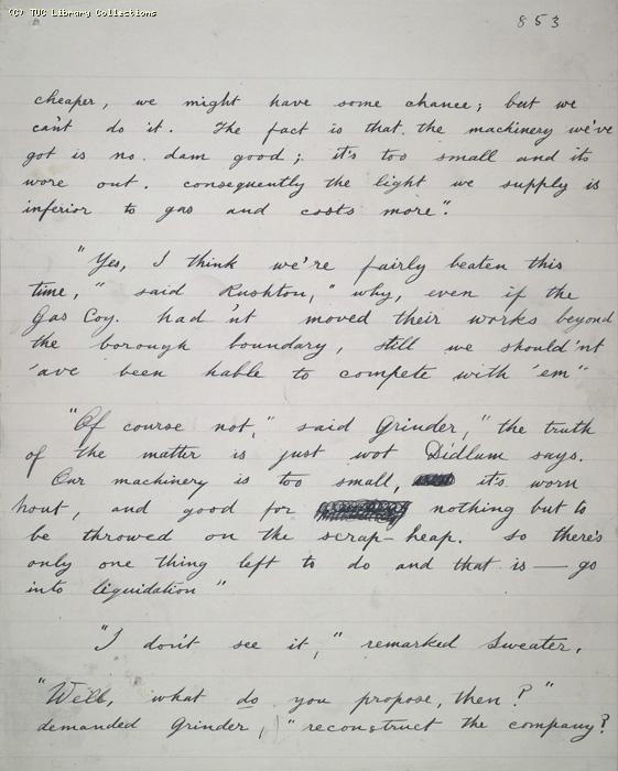 The Ragged Trousered Philanthropists - Manuscript, Page 853