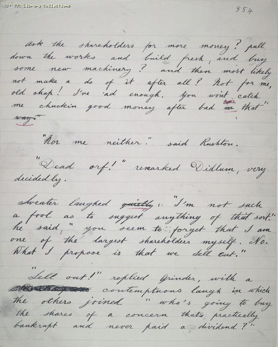 The Ragged Trousered Philanthropists - Manuscript, Page 854