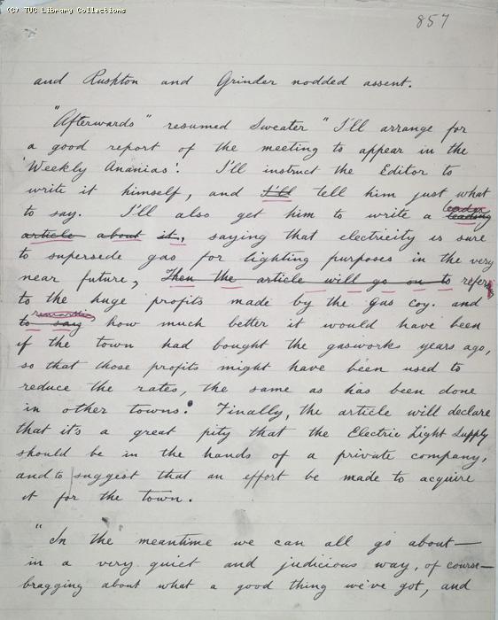 The Ragged Trousered Philanthropists - Manuscript, Page 857