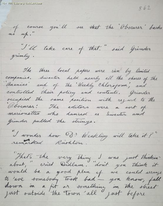 The Ragged Trousered Philanthropists - Manuscript, Page 862