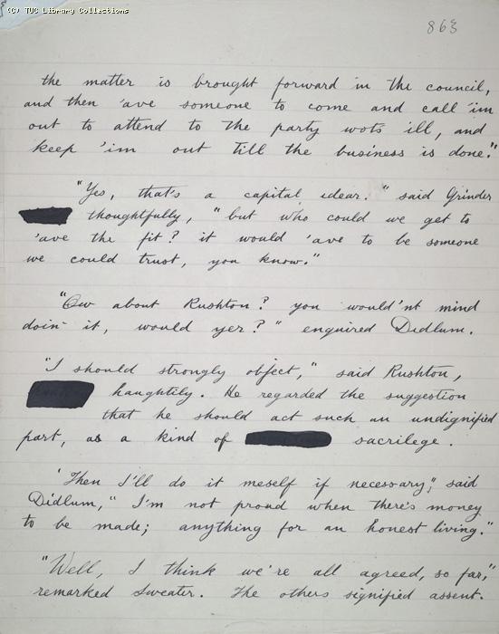 The Ragged Trousered Philanthropists - Manuscript, Page 863