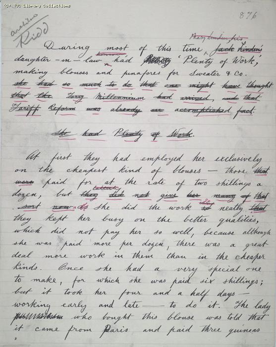 The Ragged Trousered Philanthropists - Manuscript, Page 876
