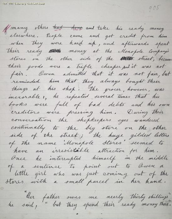 The Ragged Trousered Philanthropists - Manuscript, Page 905