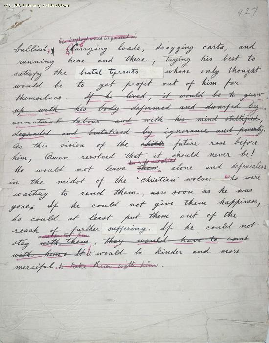 The Ragged Trousered Philanthropists - Manuscript, Page 927