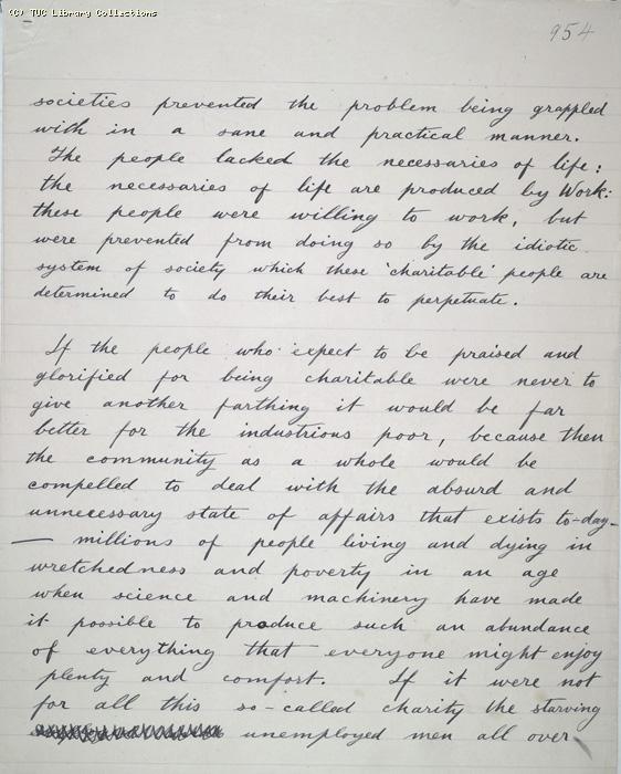The Ragged Trousered Philanthropists - Manuscript, Page 954