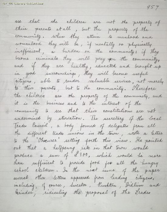 The Ragged Trousered Philanthropists - Manuscript, Page 957