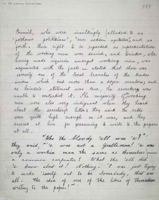 The Ragged Trousered Philanthropists - Manuscript, Page 958
