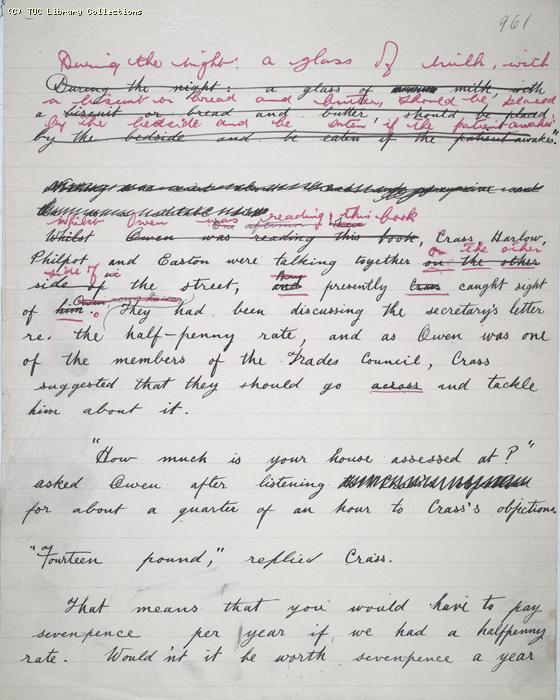 The Ragged Trousered Philanthropists - Manuscript, Page 961