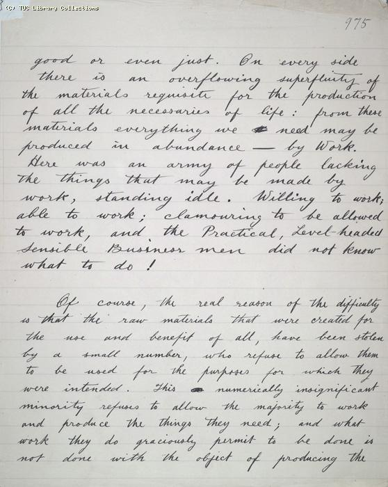 The Ragged Trousered Philanthropists - Manuscript, Page 975