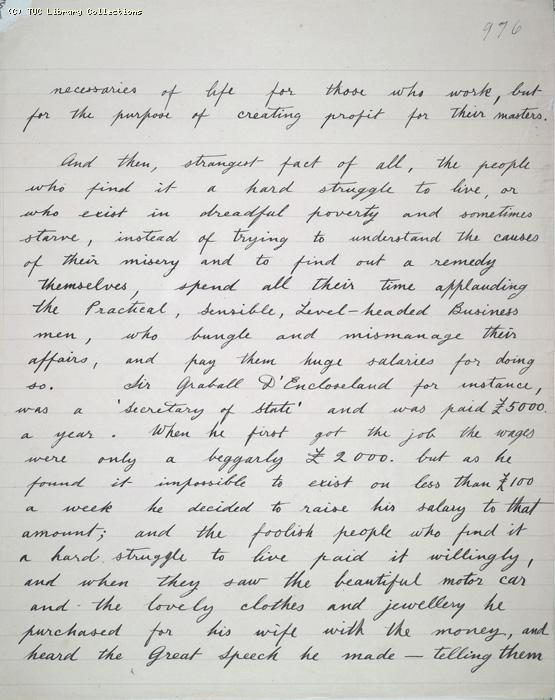 The Ragged Trousered Philanthropists - Manuscript, Page 976