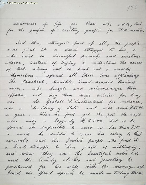 The Ragged Trousered Philanthropists - Manuscript, Page 976
