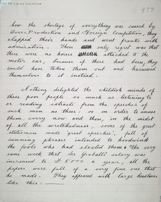 The Ragged Trousered Philanthropists - Manuscript, Page 977