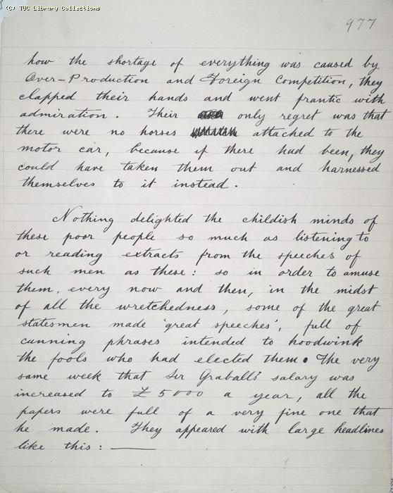 The Ragged Trousered Philanthropists - Manuscript, Page 977