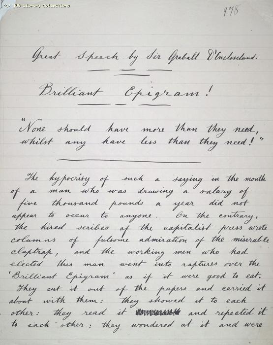 The Ragged Trousered Philanthropists - Manuscript, Page 978
