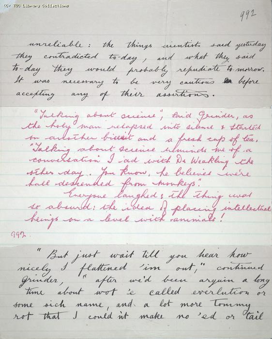 The Ragged Trousered Philanthropists - Manuscript, Page 992