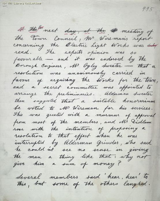 The Ragged Trousered Philanthropists - Manuscript, Page 995
