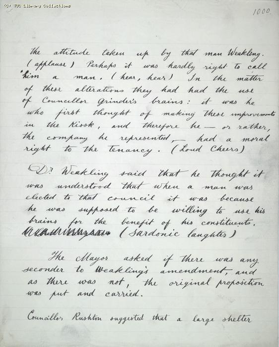 The Ragged Trousered Philanthropists - Manuscript, Page 1000