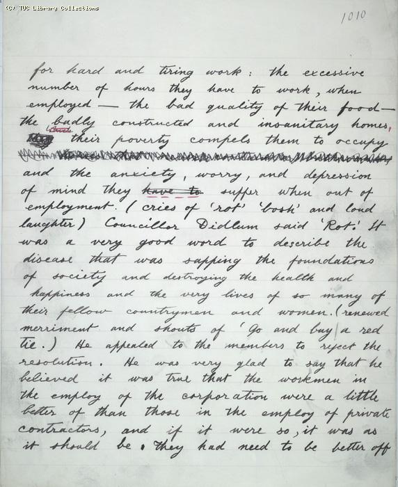 The Ragged Trousered Philanthropists - Manuscript, Page 1010