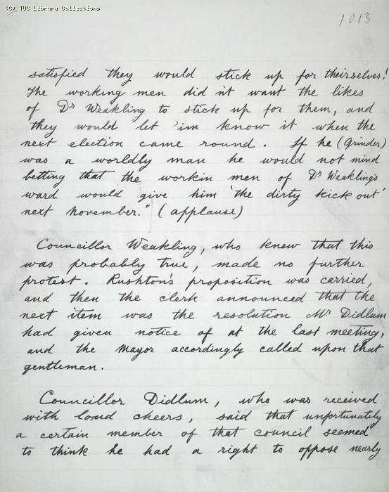 The Ragged Trousered Philanthropists - Manuscript, Page 1013