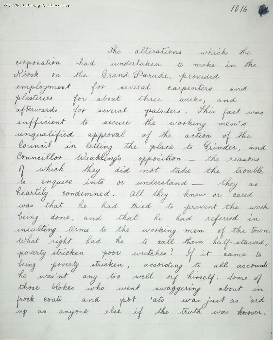 The Ragged Trousered Philanthropists - Manuscript, Page 1016